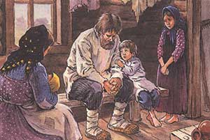 Крестьянин в беде (Басня Крылова В.И.), картинка