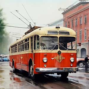 Грач в троллейбусе - Паустовский, картинка