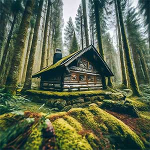 Избушка в лесу - Паустовский, картинка