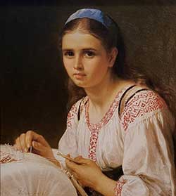 Кружевница Настя - Паустовский, картинка