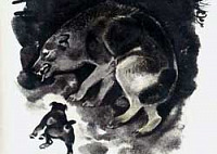 Булька и волк (Сказка Толстого Л.Н.), картинка