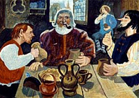 Золотой гусь (Сказка братьев Гримм), рисунок