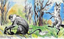 Лисица и обезьяна (Басня Толстого Л. Н.), картинка