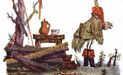 Журавль и цапля - Даль В.И., картинка