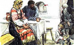 Старый дед и внучек (Сказка Толстого Л.Н.), картинка