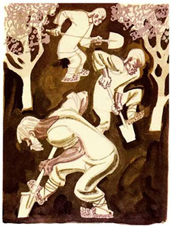 Садовник и сыновья (Басня Толстого Л. Н.), картинка